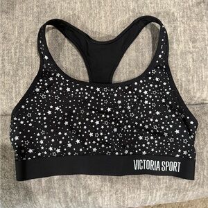 Victoria's Secret Black and White Star Sports Bra
